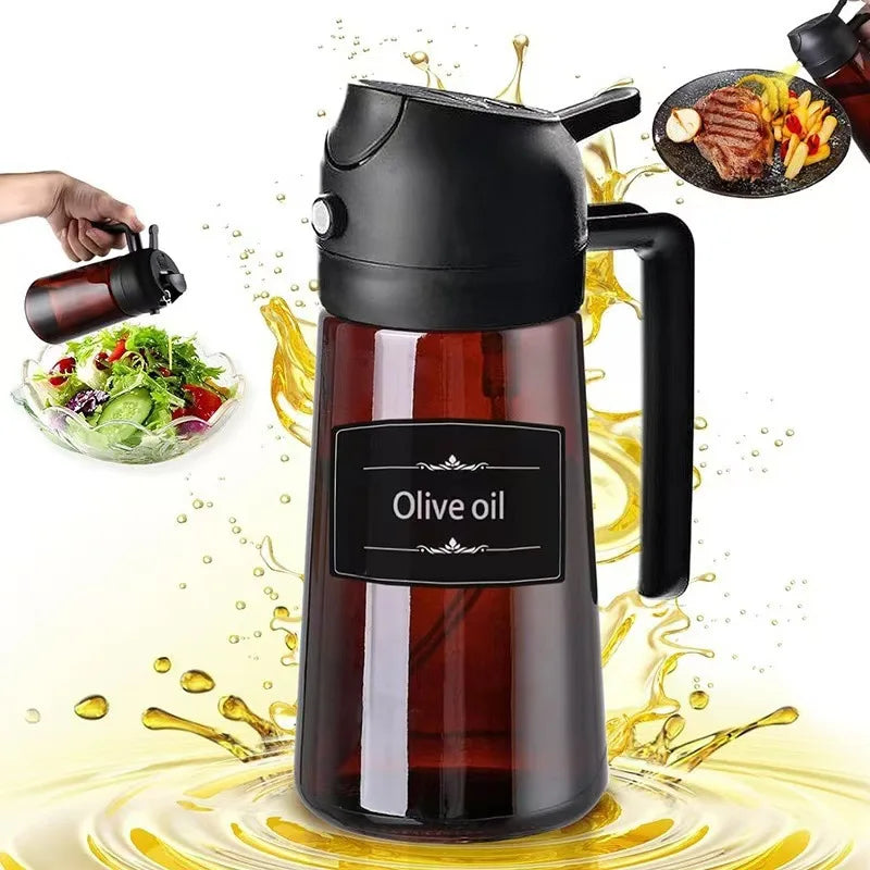 2-in-1 Leakproof Glass Oil Sprayer & Dispenser