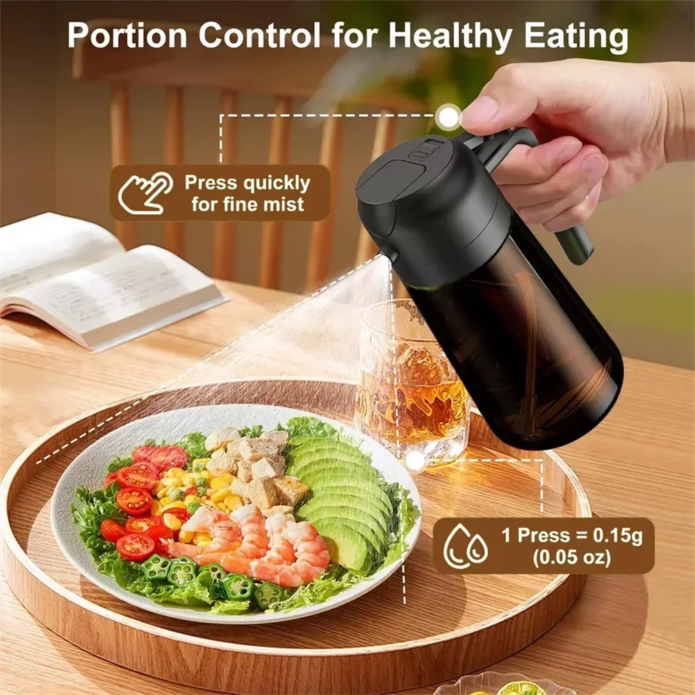 2-in-1 Leakproof Glass Oil Sprayer & Dispenser