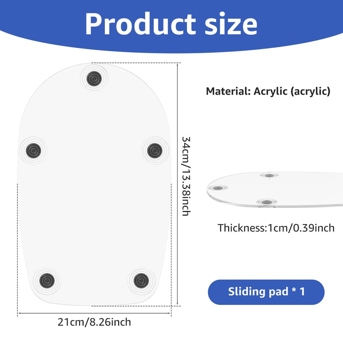 Premium Acrylic Slider Mat For KitchenAid Stand