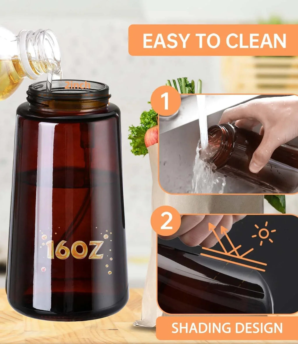 2-in-1 Leakproof Glass Oil Sprayer & Dispenser