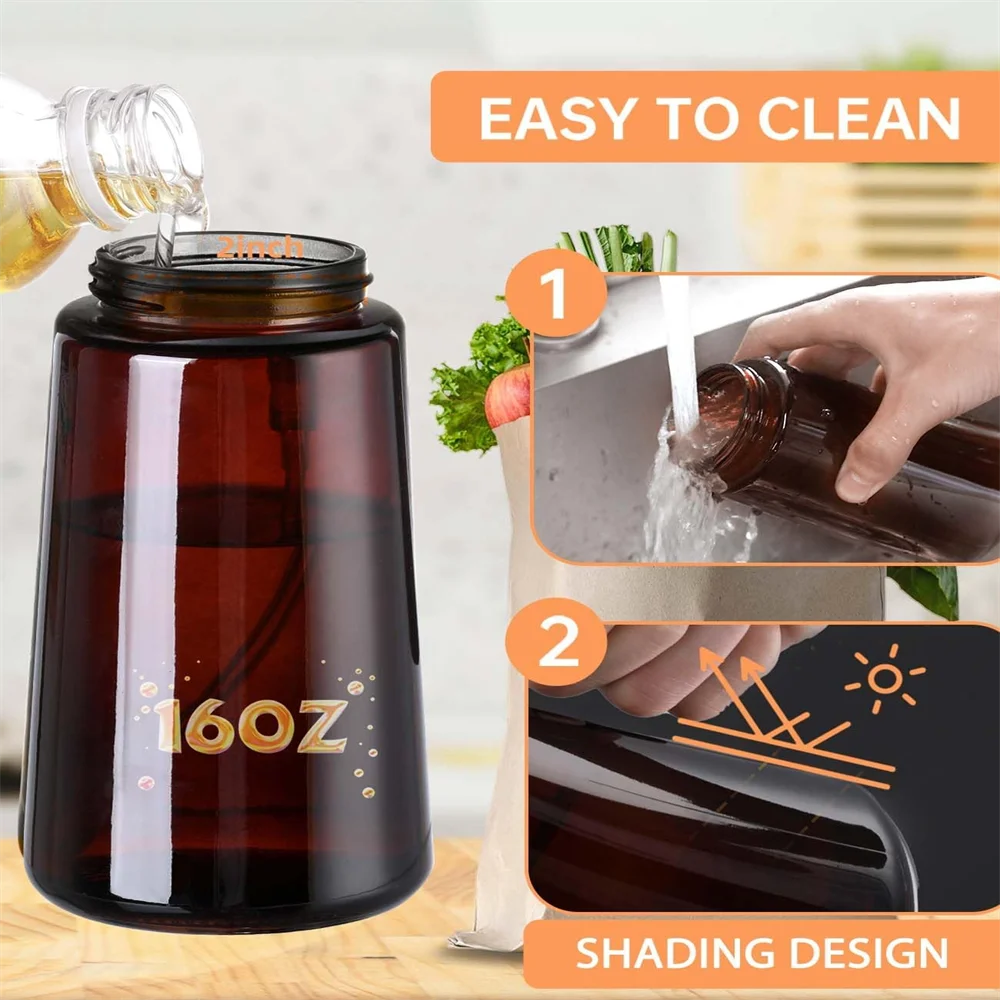 2-in-1 Leakproof Glass Oil Sprayer & Dispenser