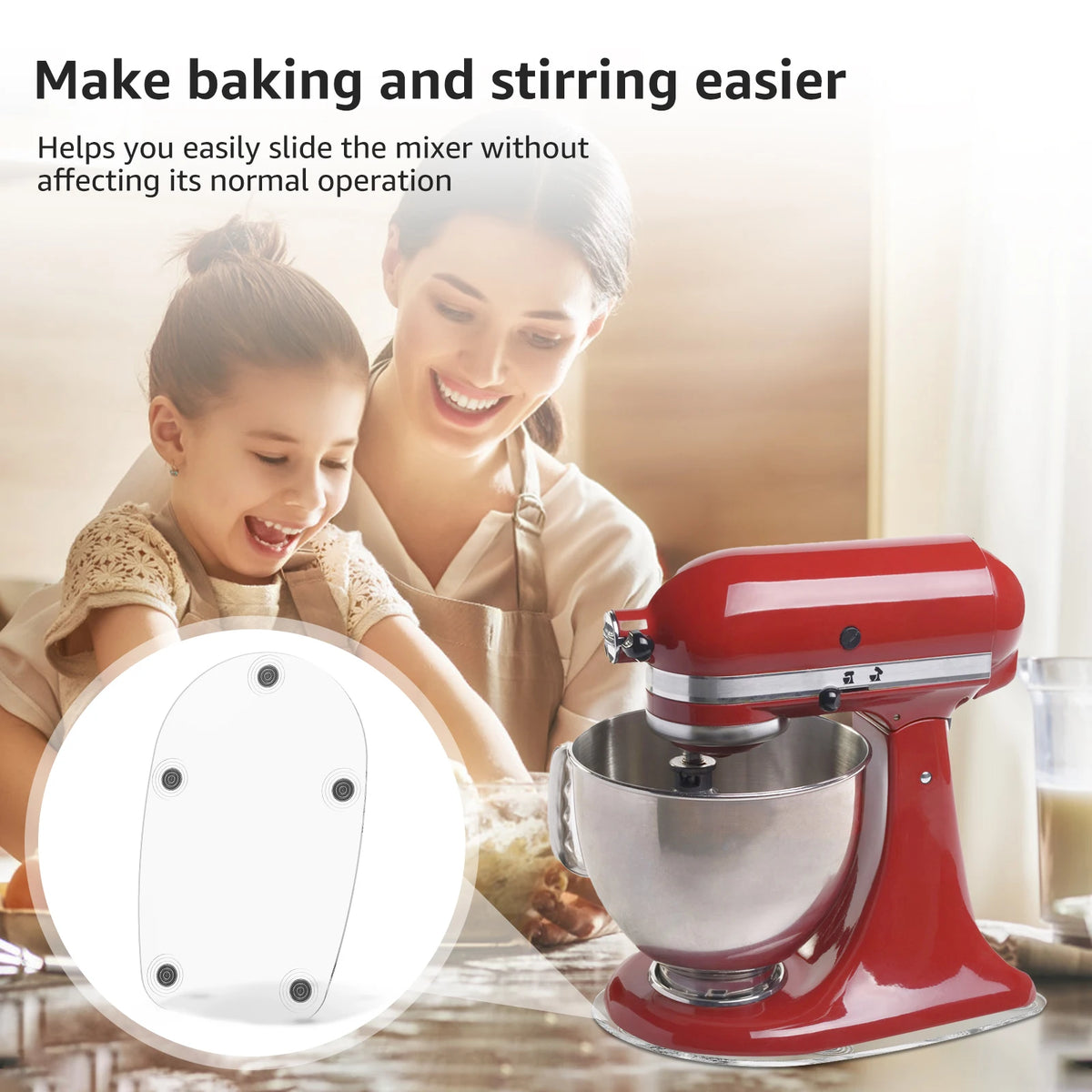 Premium Acrylic Slider Mat For KitchenAid Stand