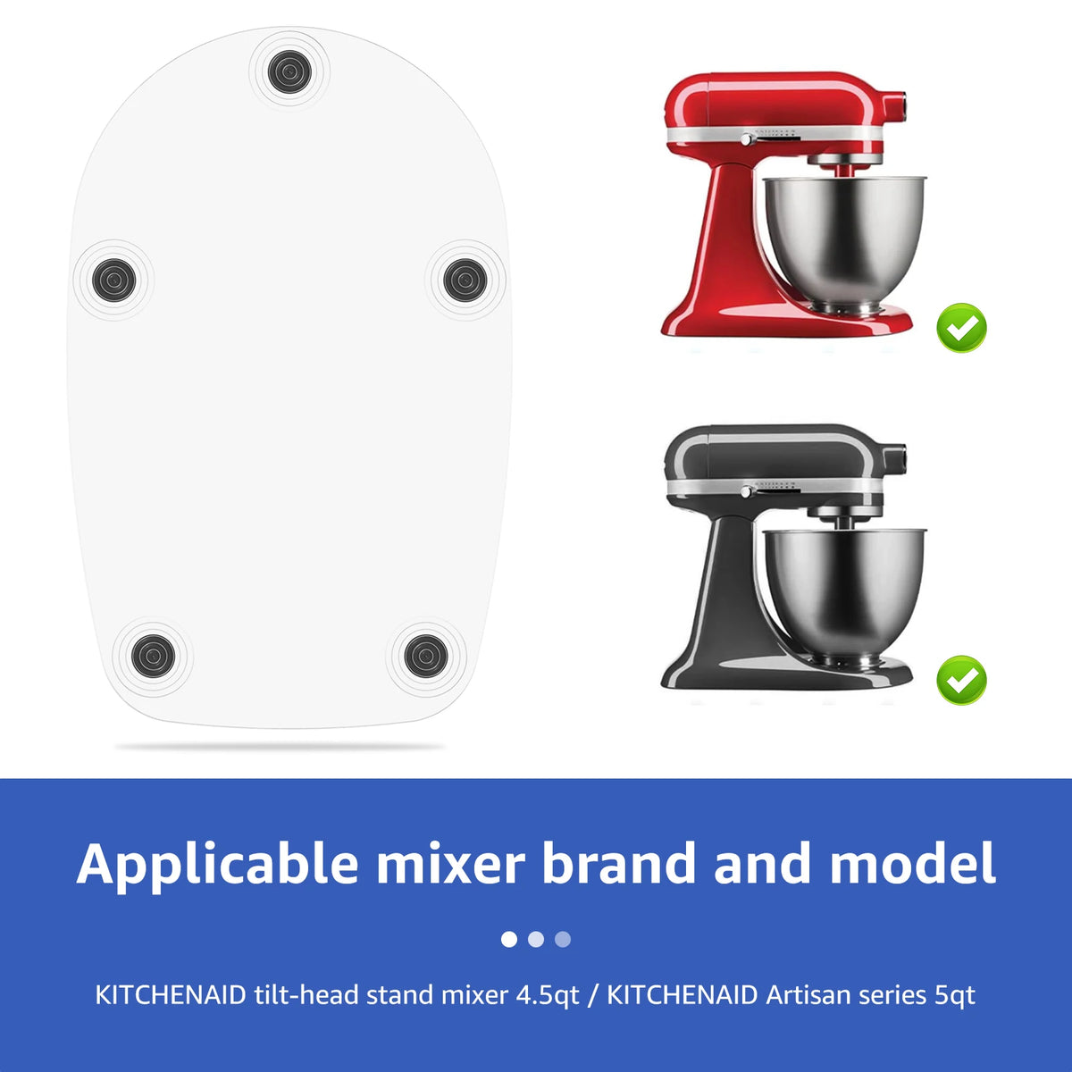 Premium Acrylic Slider Mat For KitchenAid Stand