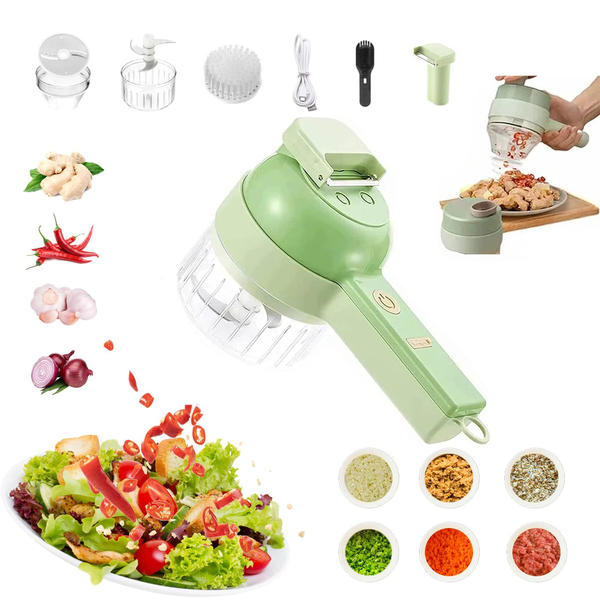4-in-1 Electric Vegetable Cutter