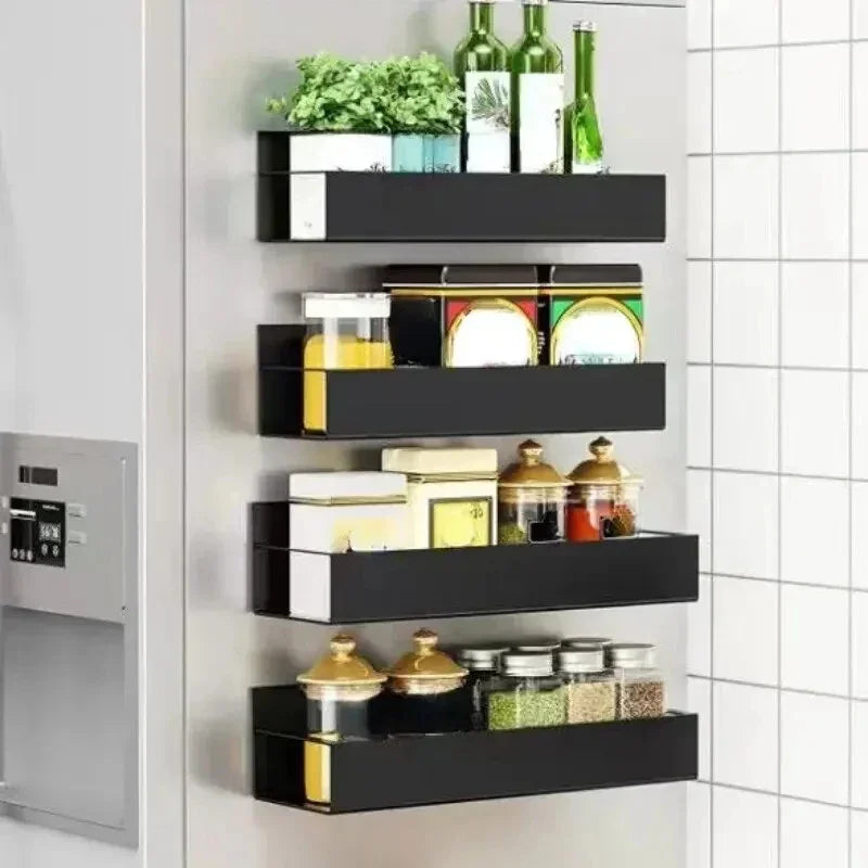 Premium Magnetic Storage Shelf & Spice Rack Set (2-Piece)